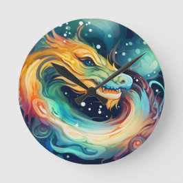 Relógio Redondo Fantasy Dragon Dream Animal 3