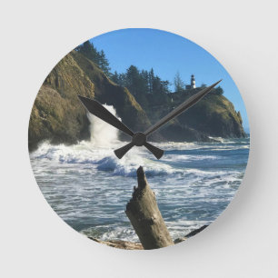 Relógio Redondo Farol de Desapontamento de Cabo, Washington
