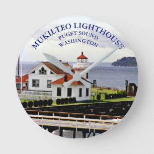 Relógio Redondo Farol de Mukilteo, pulso de disparo de Washington