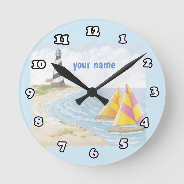 Relógio Redondo Farol leve (Frente)