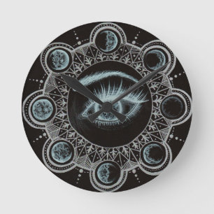 Relógio Redondo Fases do olho da lua