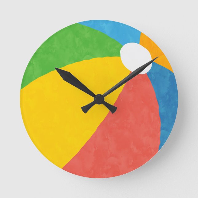 Relógio Redondo Favoritos de Aniversário do Partido da piscina (Frente)