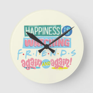 Relógio Redondo Felicidade está assistindo aos AMIGOS™ de novo e d