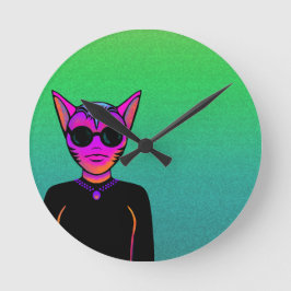 Relógio Redondo Feline character