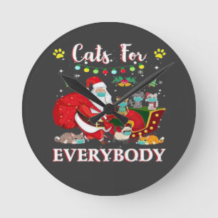 Relógio Redondo Felinos Todos, Natal
