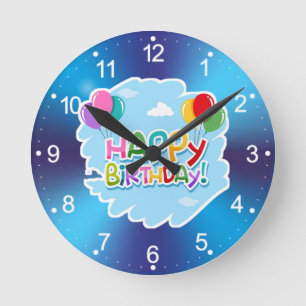 Relógio Redondo Feliz Aniversário!-23769