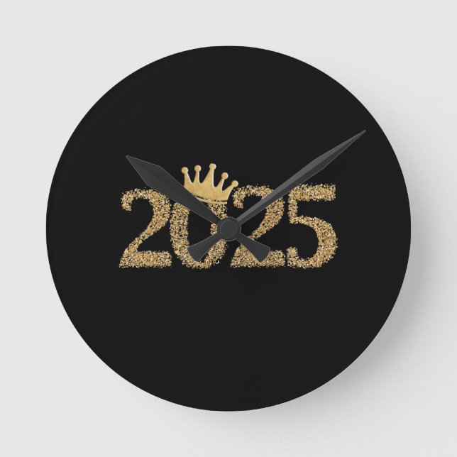 Relógio Redondo feliz ano novo 2025 (Frente)