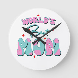 Relógio Redondo Feliz dia de as mães