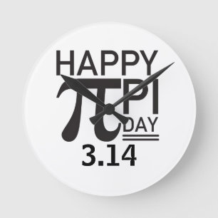 Relógio Redondo Feliz Dia Pi