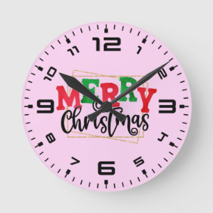 Relógio Redondo Feliz Natal