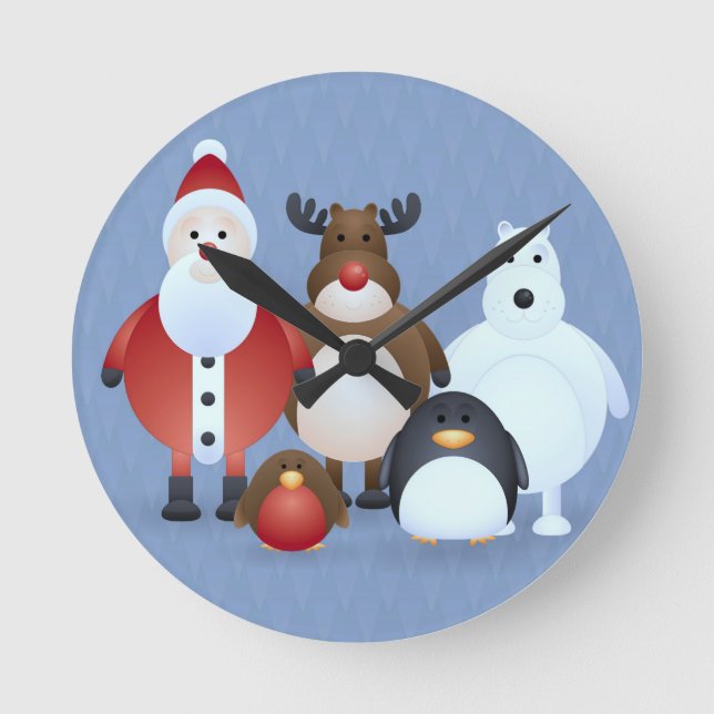Relógio Redondo Feliz Natal (Frente)