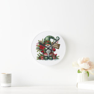 Relógio Redondo Feliz Natal