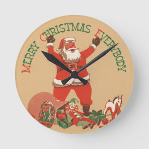 Relógio Redondo Feliz Natal Watch