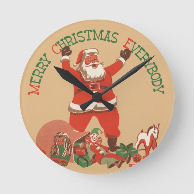 Relógio Redondo Feliz Natal Watch (Frente)