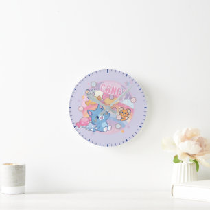 Relógio Redondo Festa de Anime Tom e Jerry Candy