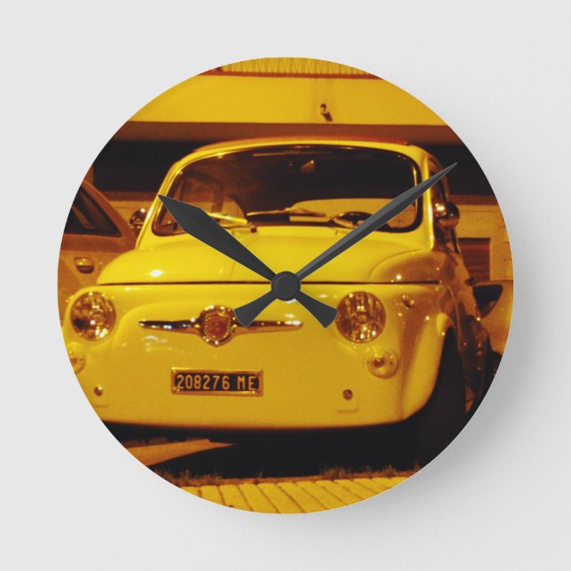 Relógio Redondo Fiat 500 Abarth. (Frente)