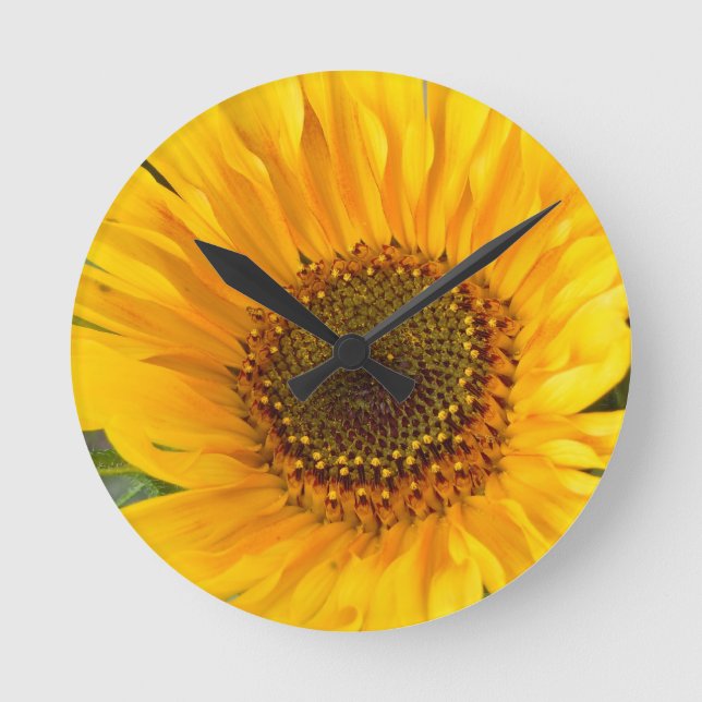Relógio Redondo Fiery Sunflower (Frente)