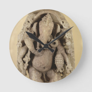 Relógio Redondo Figura de Ganapati, dinastia de Chandella