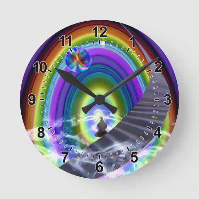 Relógio Redondo Figura Misteriosa no Stargate Inter-Dimensional (Frente)