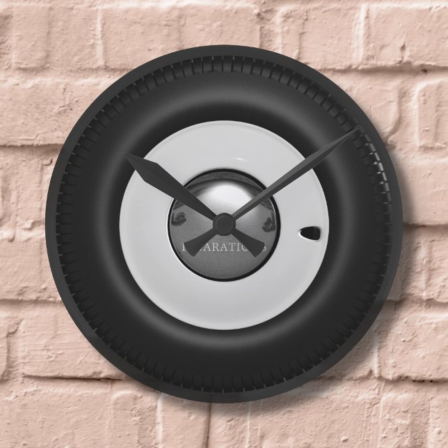 Relógio Redondo Figuras Nome Hubcap de Trim de Roda de Carro Cláss (Add your name)