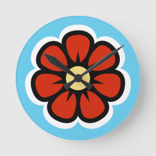 Relógio Redondo Flor
