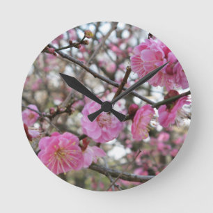 Relógio Redondo Flor de cereja rosa / Sakura / サ ク ラ(桜)