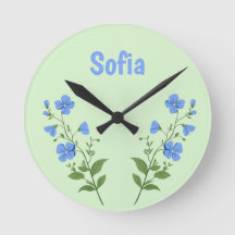 Floral daisy modern personalized cute elegant blue