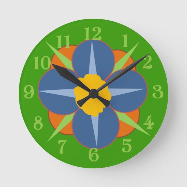Relógio Redondo Floral Medallion (Frente)