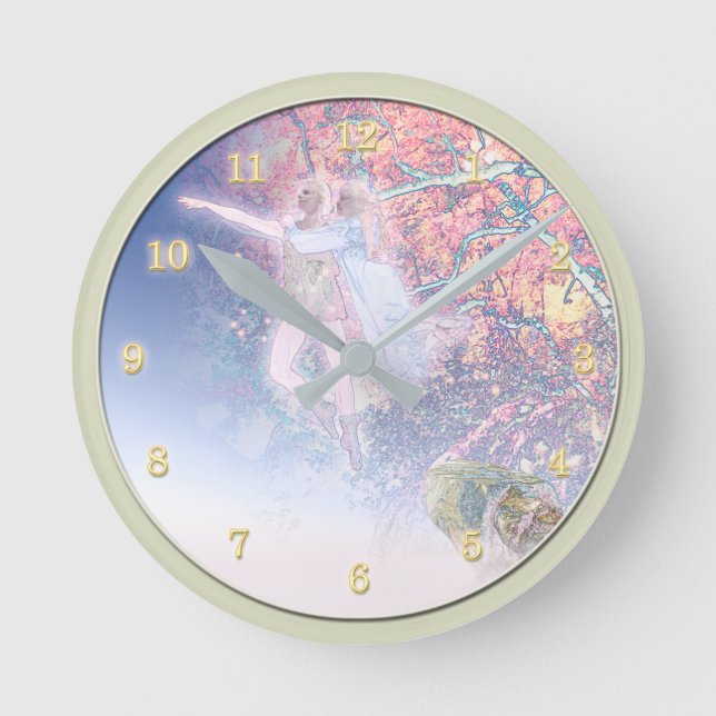 Relógio Redondo FLORESTA MÁGICA Deseje em uma Estrela (Frente)