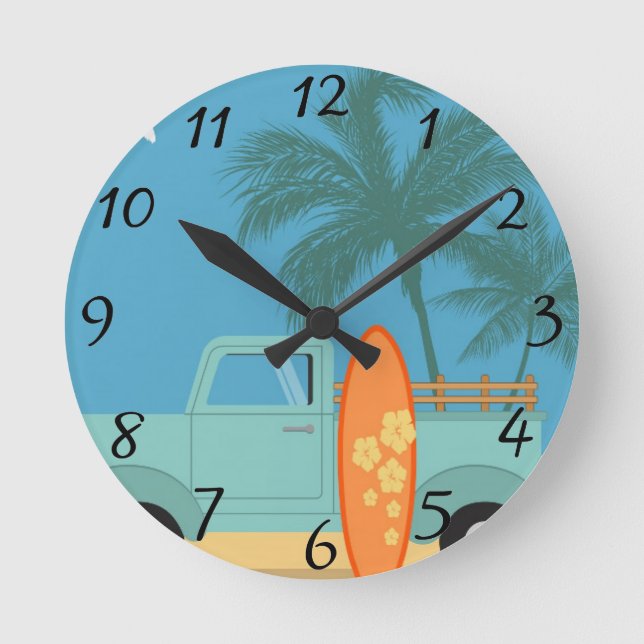 Relógio Redondo Flórida:Viagem Wall Clock (Frente)