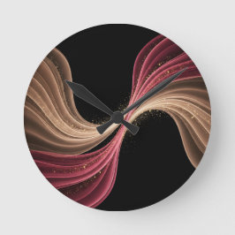 Relógio Redondo Fluxo Eterno do Amor — Arte Romântica Abstrato