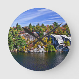 Relógio Redondo Folhagem de outono em torno do lago Minnewaska