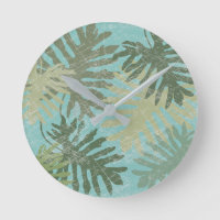 Folhas tropicais desbotadas