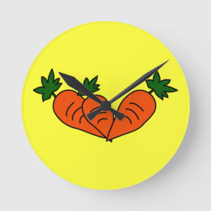 Relógio Redondo Foodie Carrot Clock