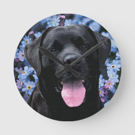 Relógio Redondo Forget Me Knot - Black Labrador