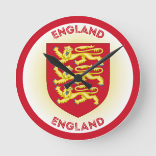 Relógio Redondo Forma do Círculo Casaco de Armas da Inglaterra