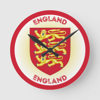 Relógio Redondo Forma do Círculo Casaco de Armas da Inglaterra
