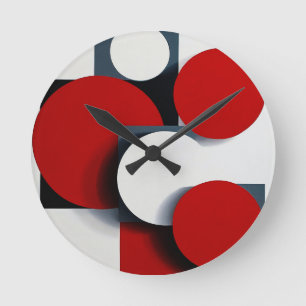 Relógio Redondo Formas geométricas abstratas