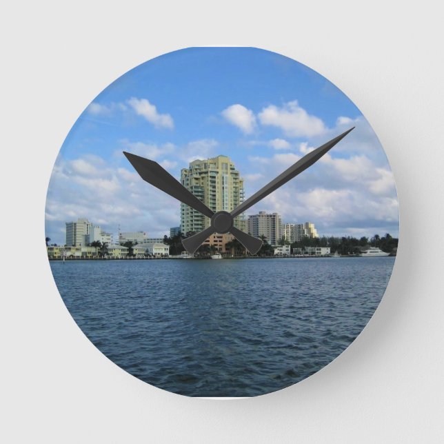 Relógio Redondo Fort Lauderdale, Flórida (Frente)