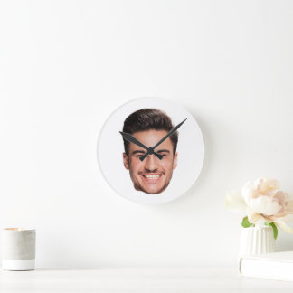 Relógio Redondo Foto de Rosto Personalizada