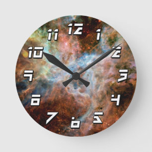 Relógio Redondo Foto Espacial Hubble da NASA Nebula Tarantula R136