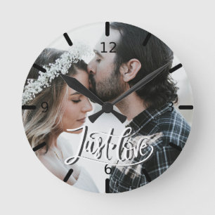 Relógio Redondo Foto Personalizada - Apenas Amor