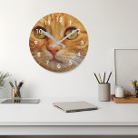 Relógio Redondo Foto Personalizada de Gato Cachorro Pet Família Pe<br><div class="desc">Este design foi criado através de arte digital. Você pode alterar as fotos na seção personalizar este modelo. Você pode personalizar ainda mais usando a opção personalizar. Se precisar de ajuda com a colocação da foto,  por favor envie-me um e-mail e ficarei feliz em ajudar.</div>