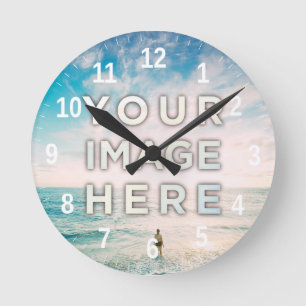 Relógio Redondo Foto personalizada personalizada