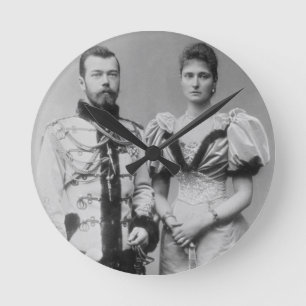 Relógio Redondo Fotografia do retrato do Tsar Nicholas II