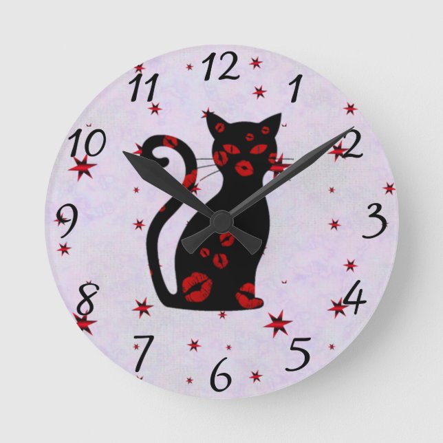 Relógio Redondo Francês: Bonne Soiree Round Clock (Frente)