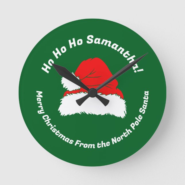 Relógio Redondo Friendly Ho ho ho Xmas Merry Christmas Gifts (Frente)