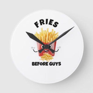 Relógio Redondo Fries franceses bonitos Cartoon Hoodie &Tee - Comi