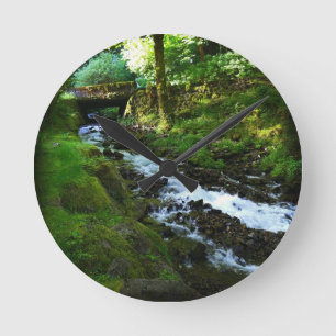 Relógio Redondo Fuga de Wahkeena Falls, OU