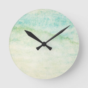 Relógio Redondo Fundo abstrato da aguarela